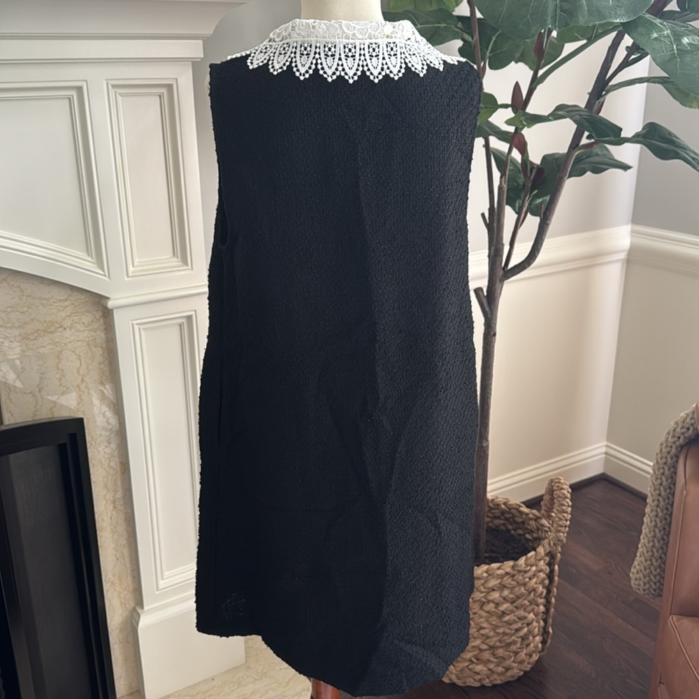 NEW Boucle Dress w/ Lace & Tie Collar - Picture 6 of 8